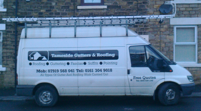 Tameside Gutters and Roofing Van